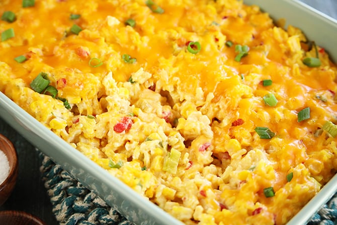 Ultimate Cheesy Corn and Rice Casserole - Southern Bite