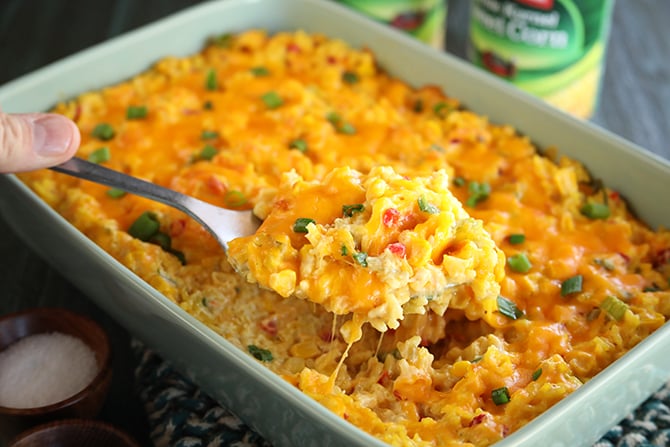 Ultimate Cheesy Corn and Rice Casserole