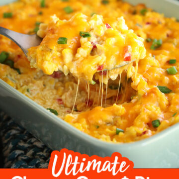 Ultimate Cheesy Corn and Rice Casserole for Pinterest