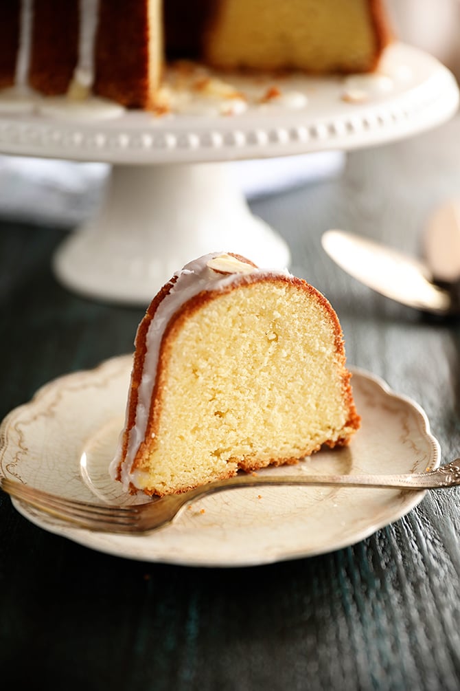 Perfect Glazed Almond Pound Cake - A Feast For The Eyes