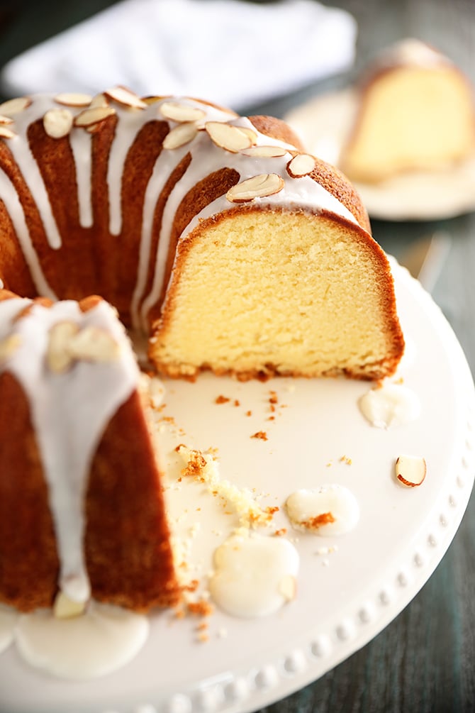 Perfect Glazed Almond Pound Cake - A Feast For The Eyes