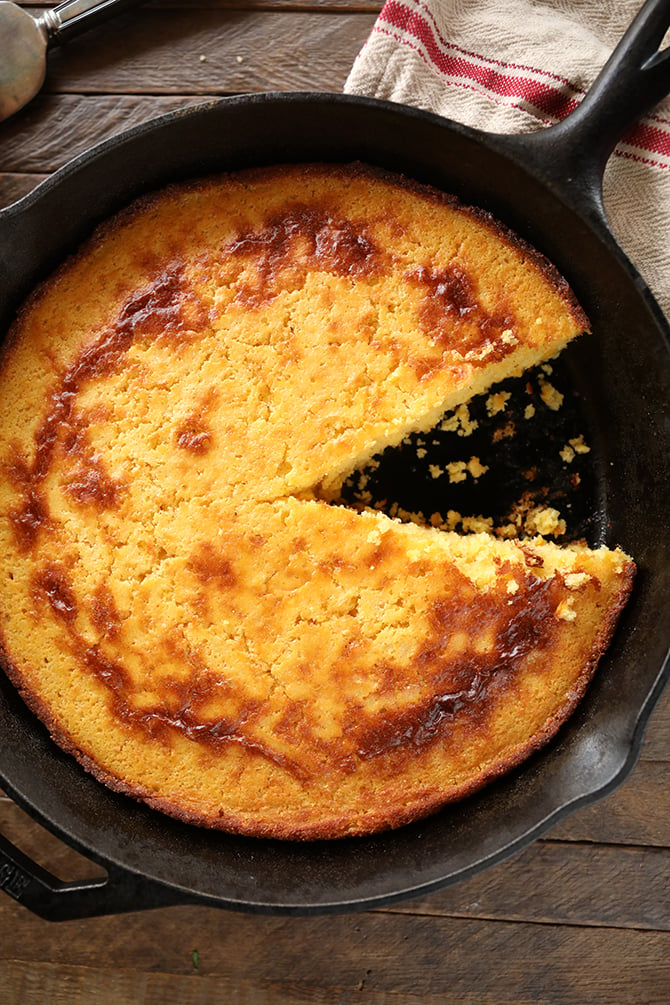 Skillet Creamed Corn Cornbread - Dutch Oven Daddy - Cast Iron Living