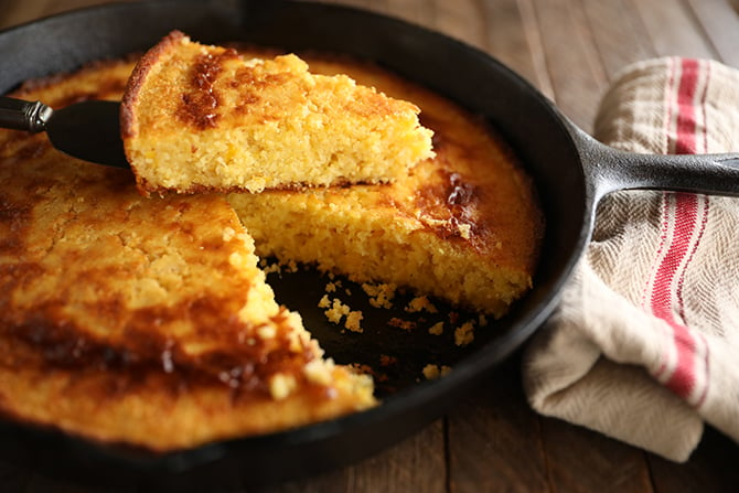 Creamed Corn Grilled Skillet Cornbread with Strawberry Butter : Recipes :  Cooking Channel Recipe