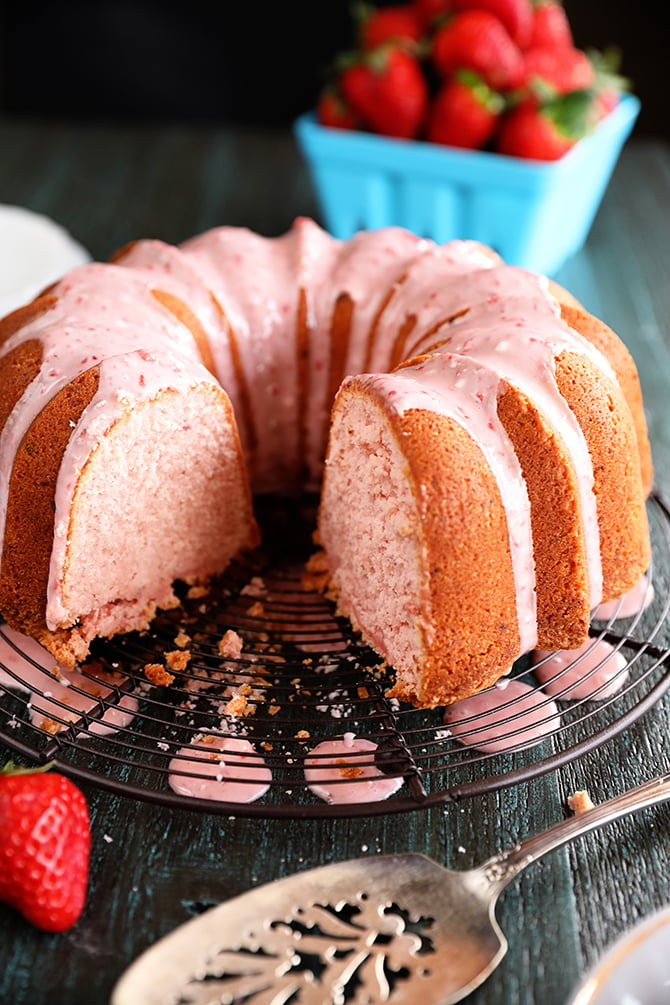 Strawberry Lemon Bundt Cake - Home Cooking Adventure