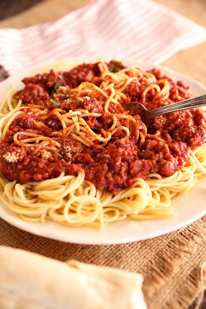 Slow Cooker Spaghetti Sauce - Southern Bite