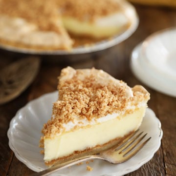 Slice of Peanut Butter Meringue Pie