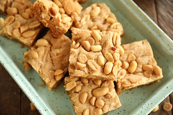 Chewy Peanut Butter Cookie Bars