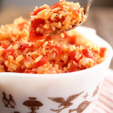 Scoop of Tomatoes and Rice