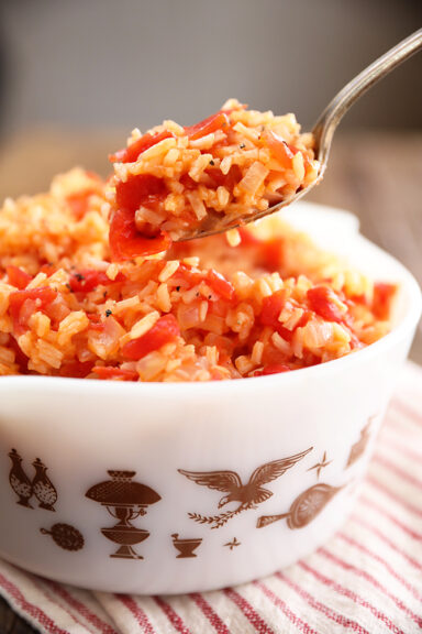Scoop of Tomatoes and Rice.
