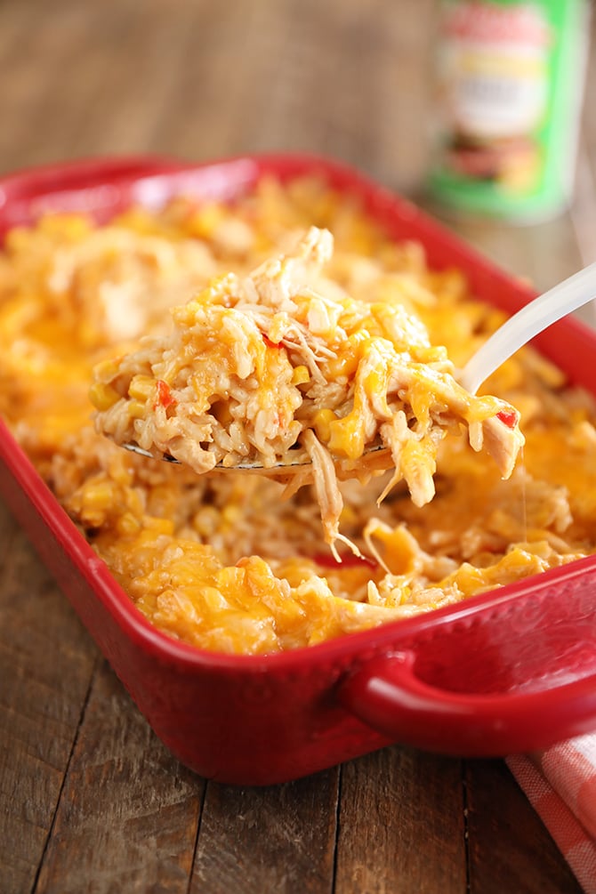 Cheesy Chicken and Rice Bake - Southern Bite