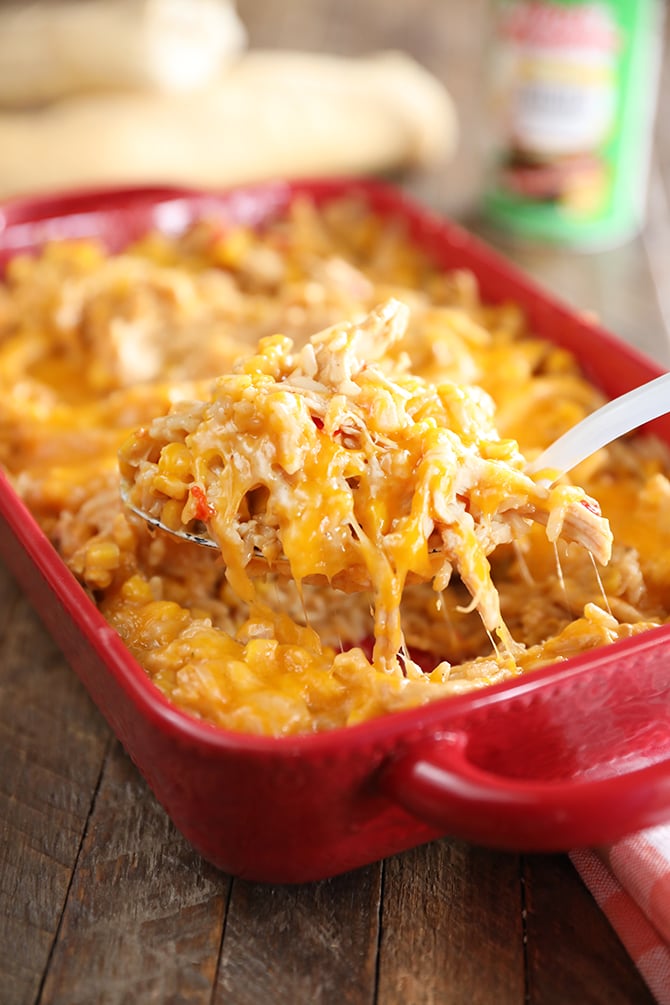 Cheesy Chicken And Rice Bake Southern Bite