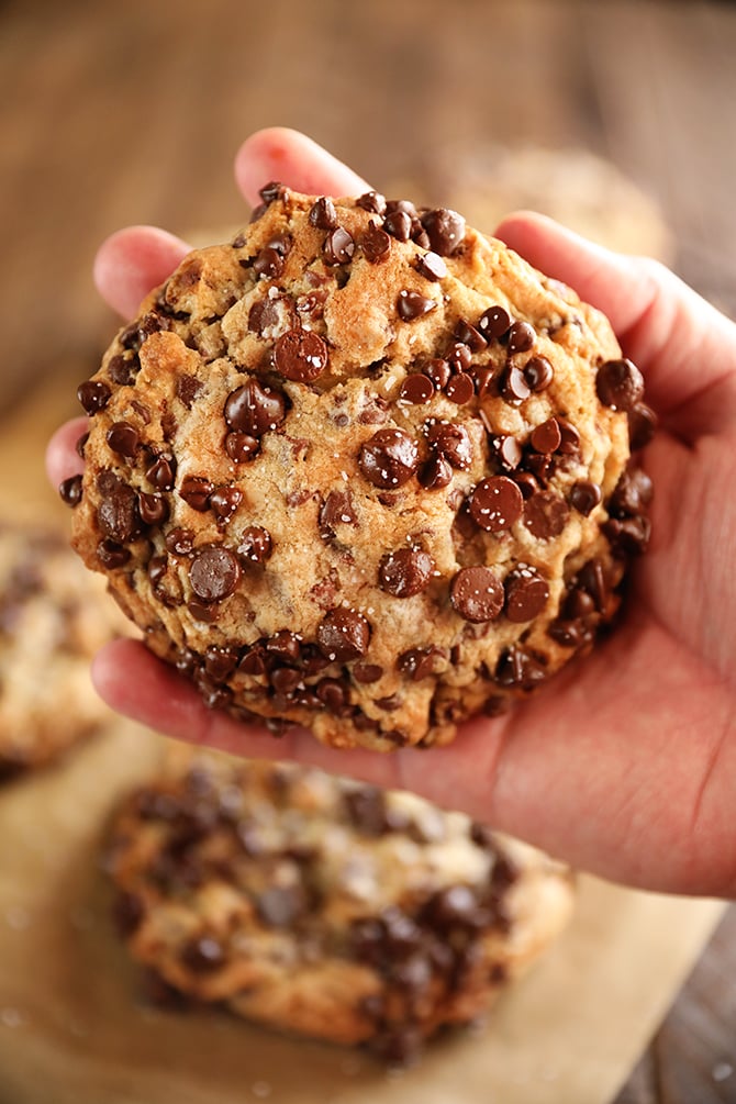 Bakery Style Chocolate Chip Cookies - Julie Marie Eats