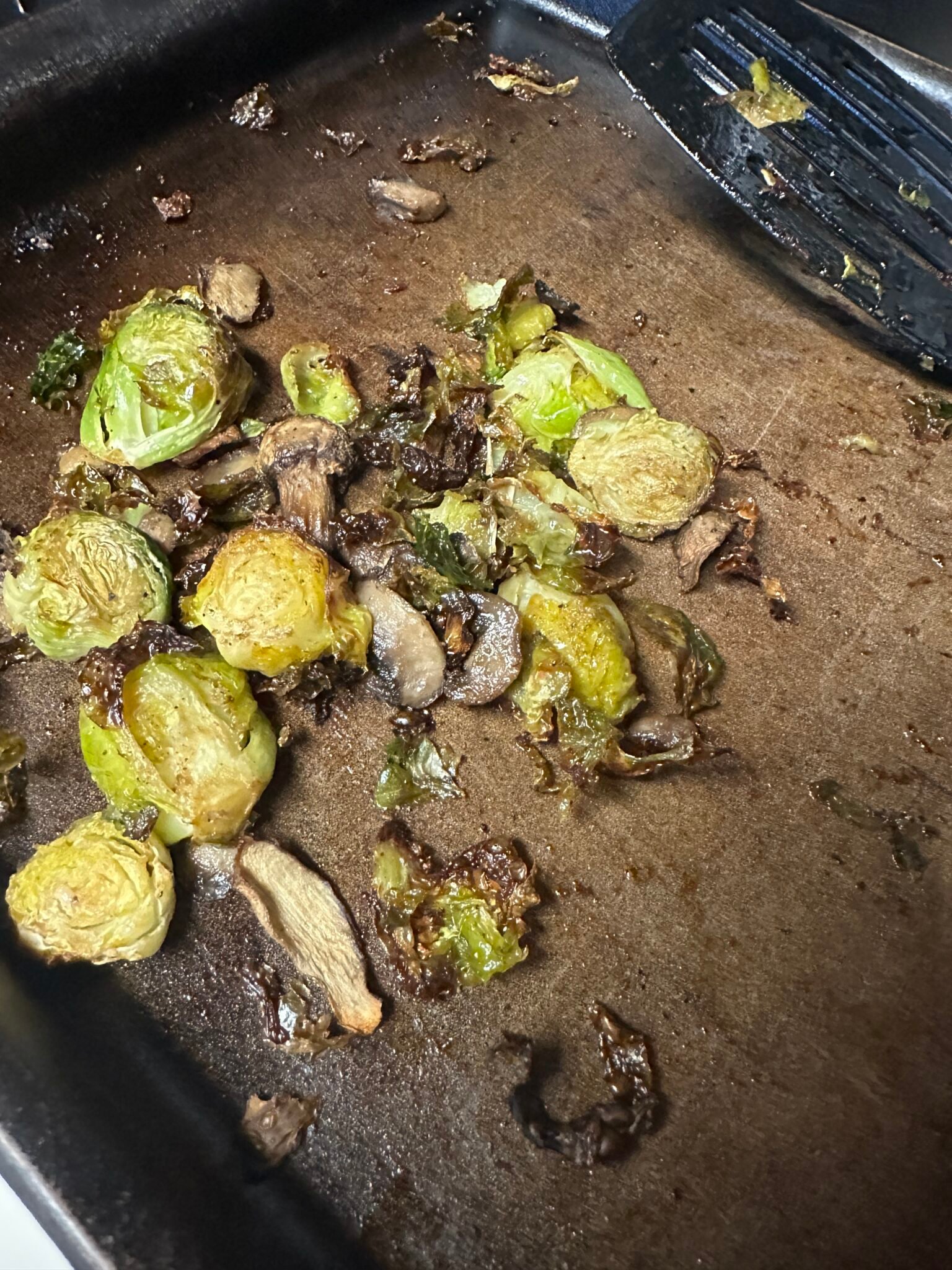 Roasted Brussels Sprouts with Mushrooms - Southern Bite