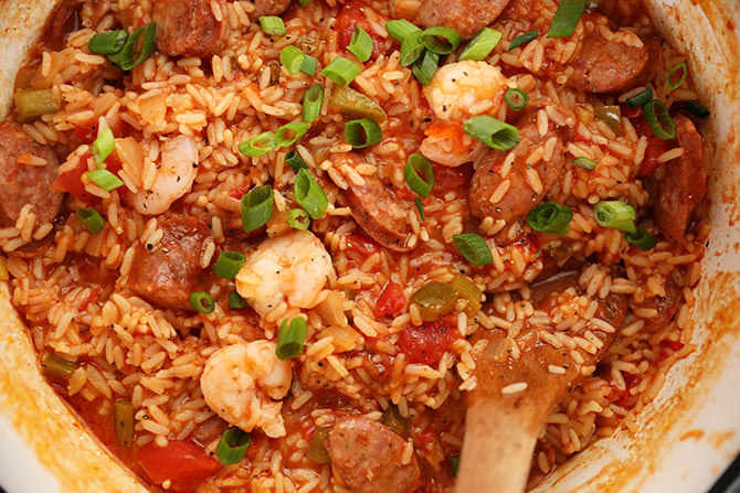 One-Pot Sausage and Shrimp Jambalaya