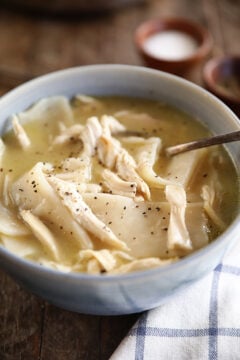 Bowl of Southern Chicken and Dumplings