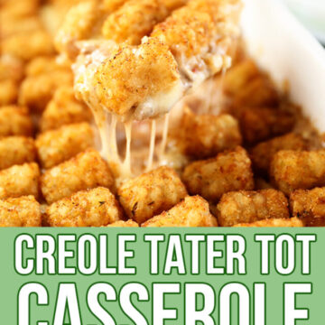 Scoop of Creole Tater Tot Casserole