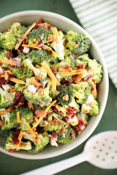 bowl of Easy Broccoli Salad