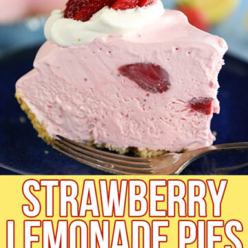 5 Ingredient Strawberry Lemonade Pies - Collage image for Pinterest
