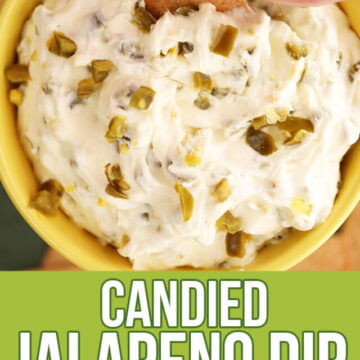 3 Ingredient Candied Jalapeño Dip - image for Pinterest