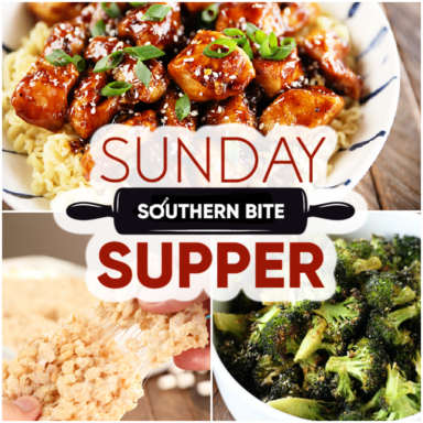 Collage of recipes for Sunday Supper #9