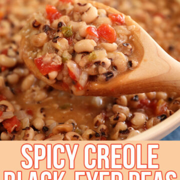 Images of Spicy Creole Black-eyed Peas for Pinterest collage