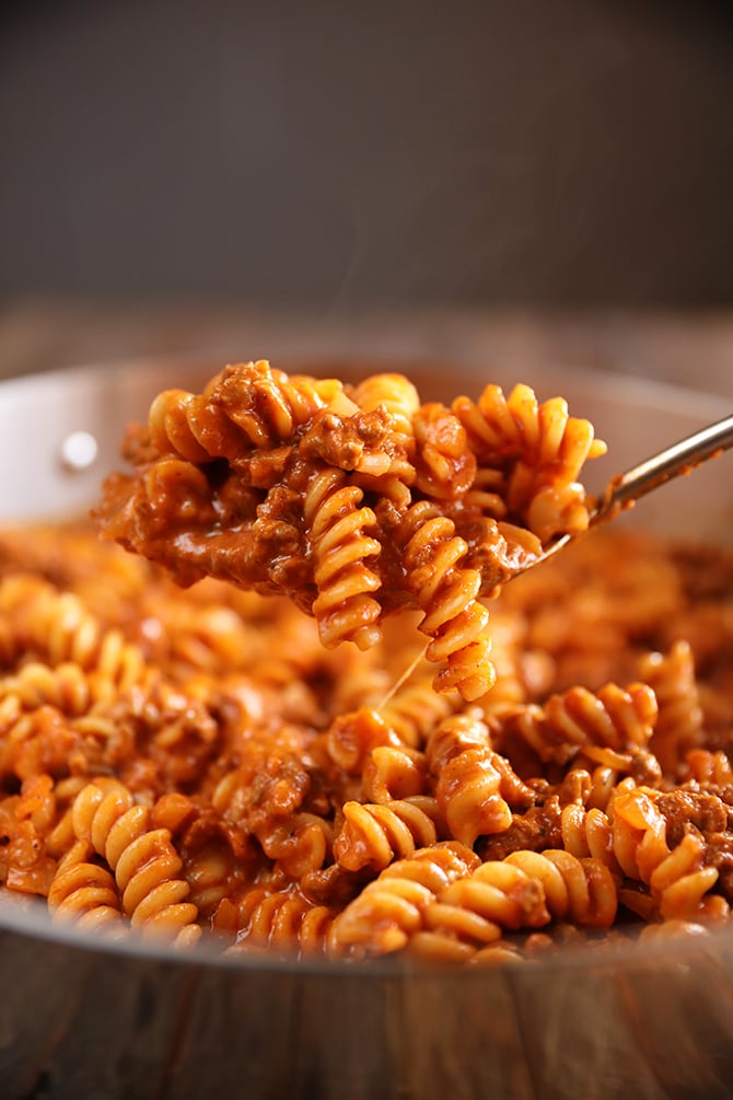 Ground Beef & Pasta Skillet