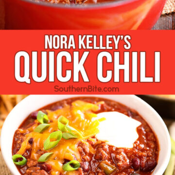 Nora Kelley's Quick Chili - image for Pinterest