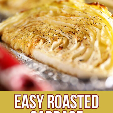 Easy Roasted Cabbage - image for Pinterest
