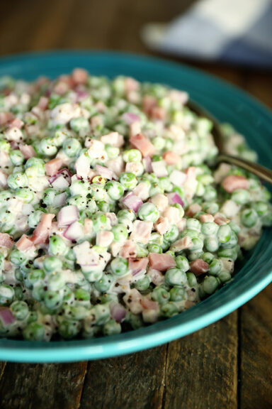 Easy Pea Salad in bowl