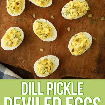 Dill Pickle Deviled Eggs - image for Pinterest