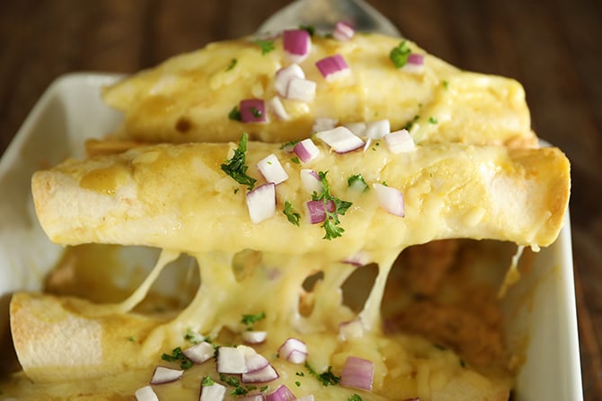 Creamy Chicken Enchiladas