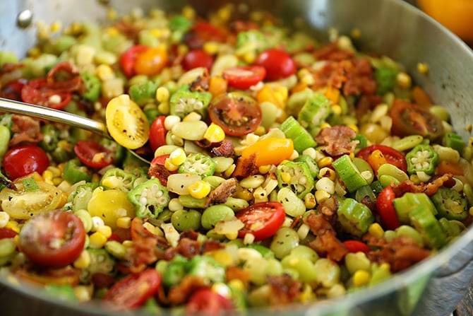 The Bitten Word: Cooking with Bacon Grease + Late-Summer Succotash