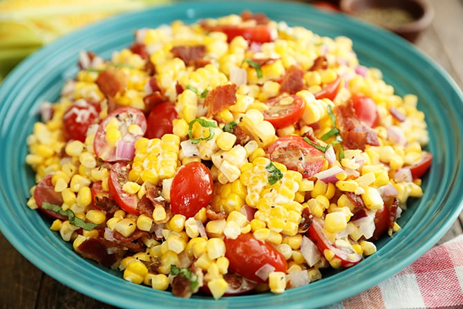 Sweet Corn Salad with Bacon