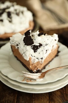 Slice of Easy Oreo Chocolate Pie
