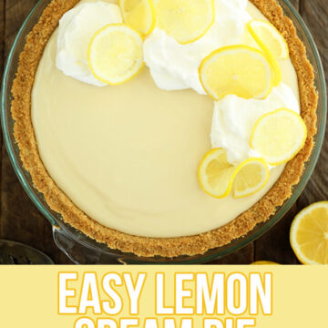 Easy Lemon Cream Pie - image for Pinterest
