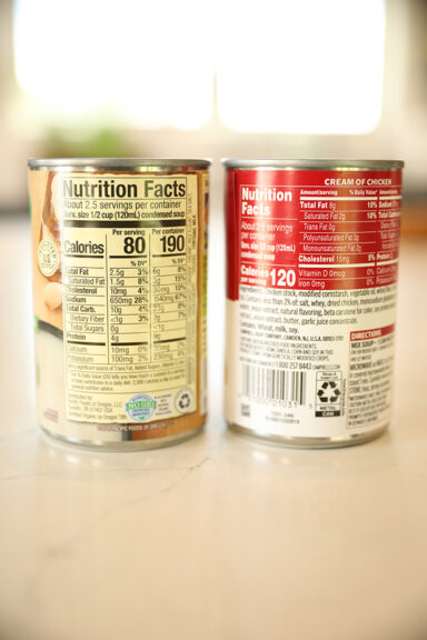 Cans of Cream of chicken soup