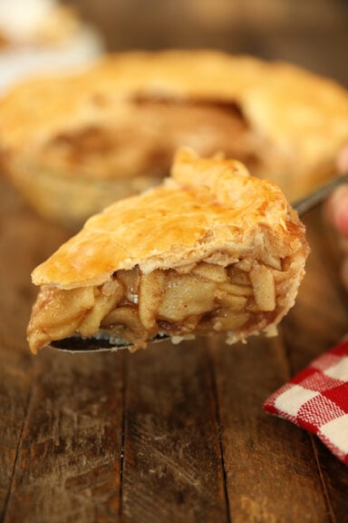 Thick slice of Simple Apple Pie