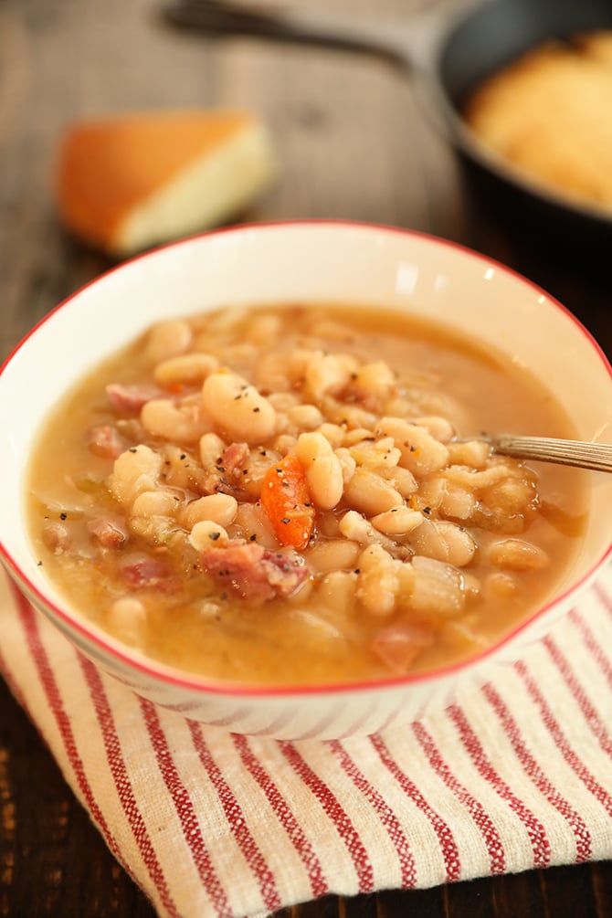 Slow Cooker Ham and Beans Southern Bite