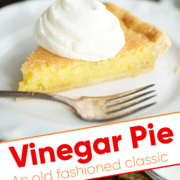 Old Fashioned Vinegar Pie - image for Pinterest