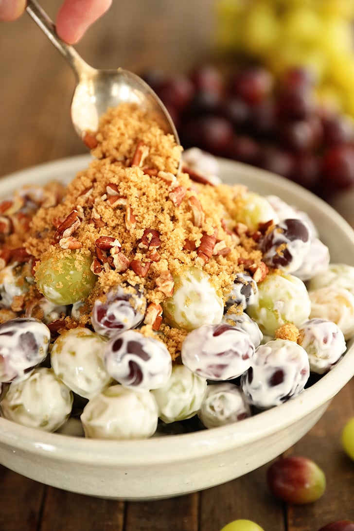 Creamy Grape Salad in a bowl.