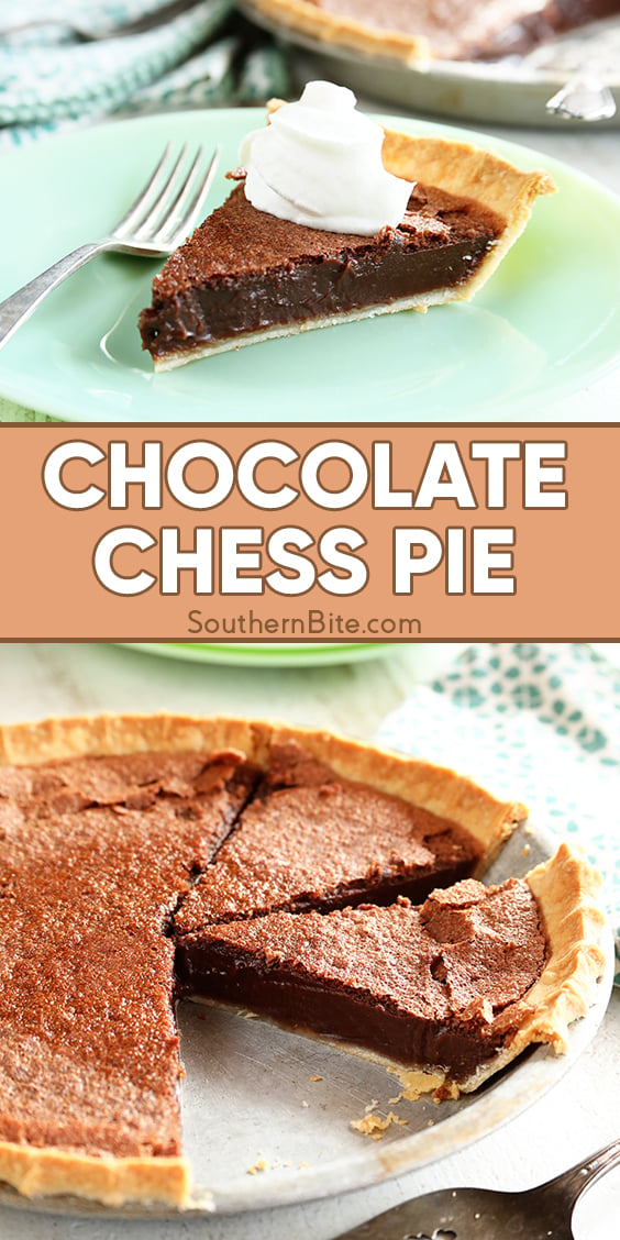 Chocolate Chess Pie - image for Pinterest.