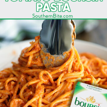 3-Ingredient Tomato and Boursin Pasta - image for Pinterest.