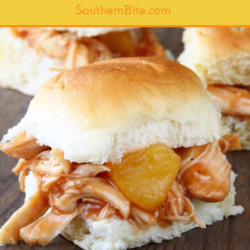 Slow Cooker Pineapple Chicken Sliders