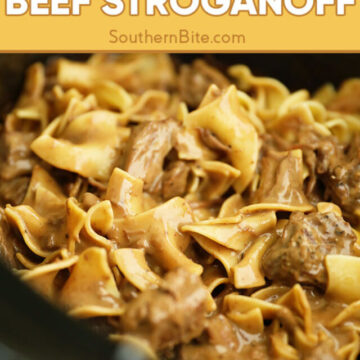 Slow Cooker Beef Stroganoff - image for Pinterest.