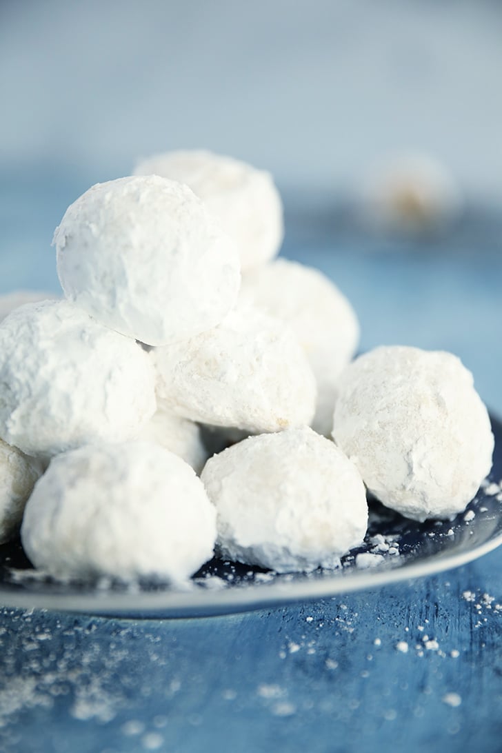 Pistachio Paste Stuffed, Pistachio Snowball Cookies - A Little Spoon