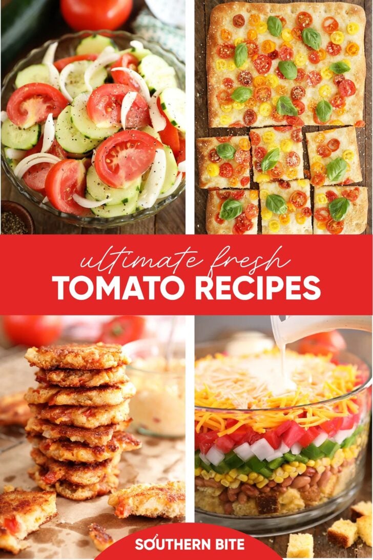 Ultimate Fresh Tomato Recipes Image for Pinterest.