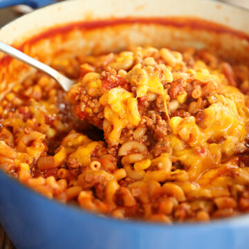 Scoop of goulash.