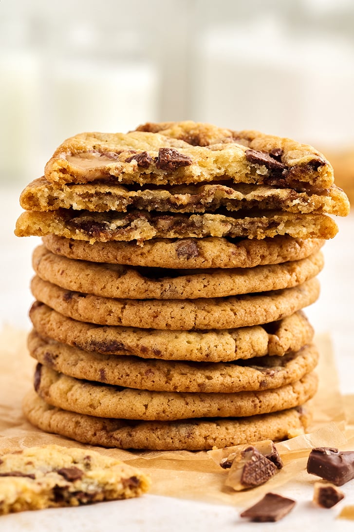stack of Heath Bar Cookies.