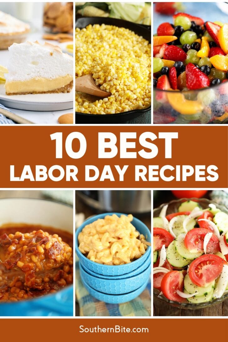 10 BEST Labor Day Recipes Image for Pinterest.