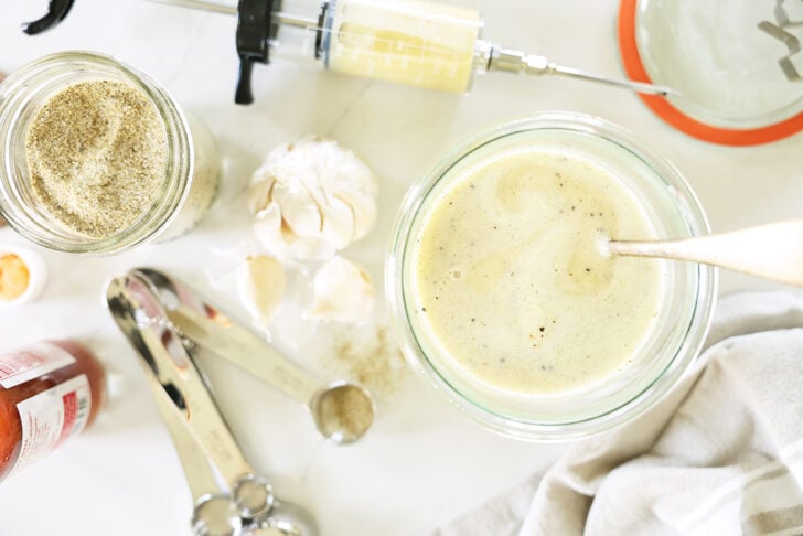 Ingredients for a turkey injection marinade.